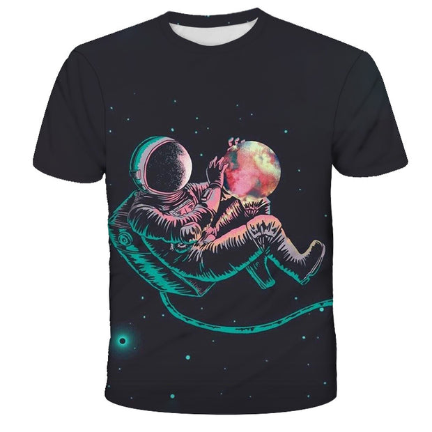 Digital Print Astronaut T-Shirt