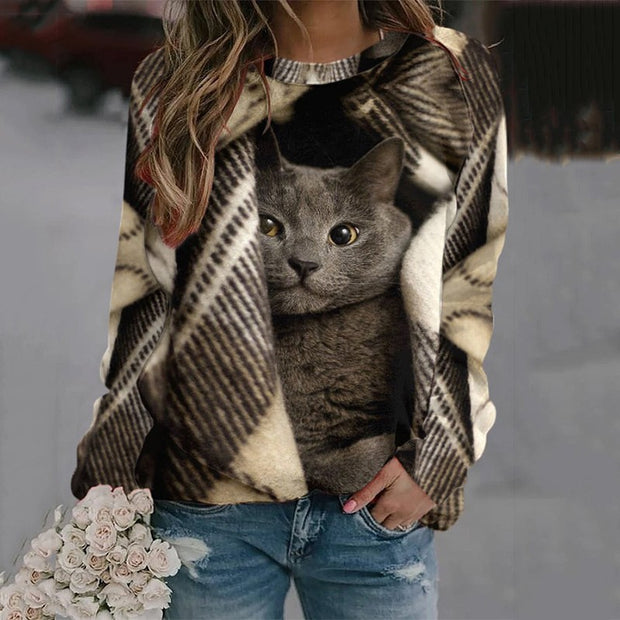 Women's Pullover Round Neck Irregular Sweater