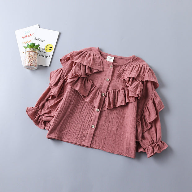 New Suit Girl Solid Color Shirt Jeans