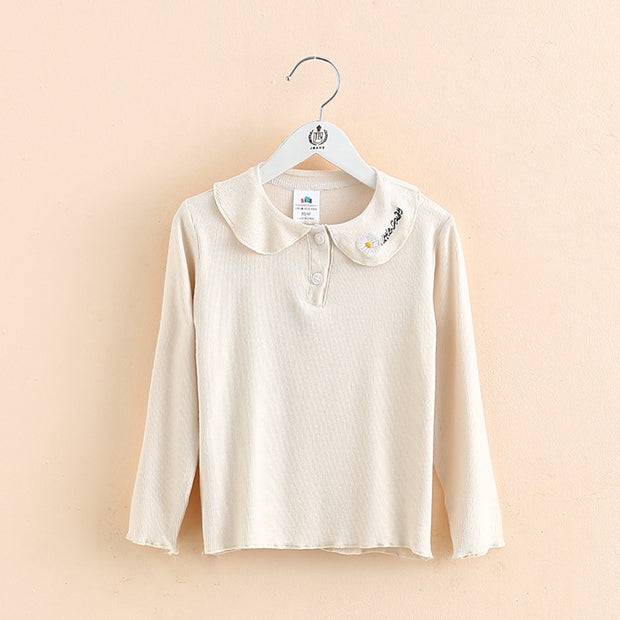 Baby Girl Doll Collar Long Sleeve T-shirt Top