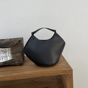 Frosted Cowhide Bucket Bag Large Capacity Genuine Leather