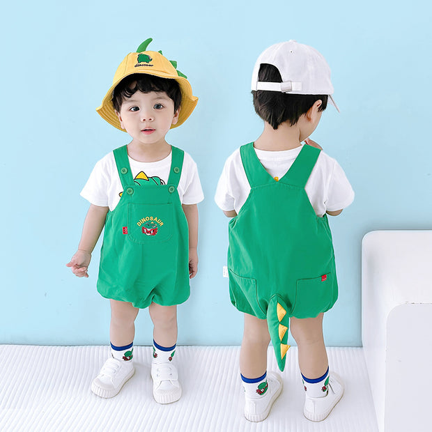 Babies' Overalls T-shirt Western Style Suit