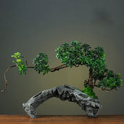 Green Plant Artificial Greeting Pine Rockery Bonsai Sprinkler Shop Living Room Entrance Home Office Decorations Landscape