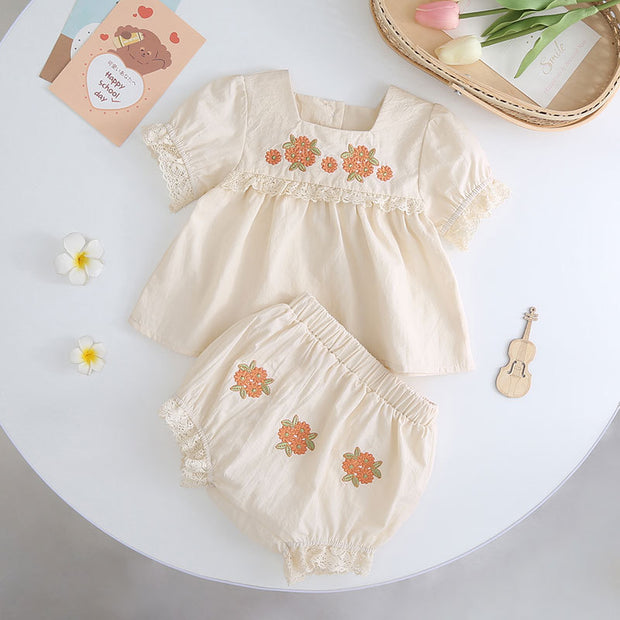 Summer Newborn Baby Romper Triangle Crawling Suit