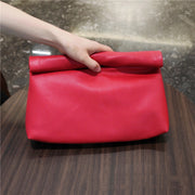 Simple Leather Curling Large-capacity Handbag