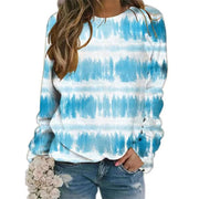 Women's Loose-fitting Casual Round-neck Long-sleeved Printed T-shirt