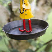 Umbrella Little Girl Bird Feeder Outdoors