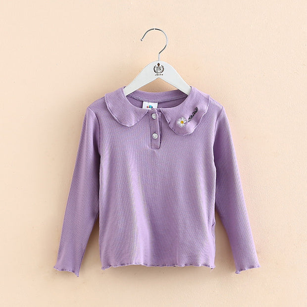 Baby Girl Doll Collar Long Sleeve T-shirt Top