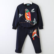 Children's printed long-sleeved casual suit