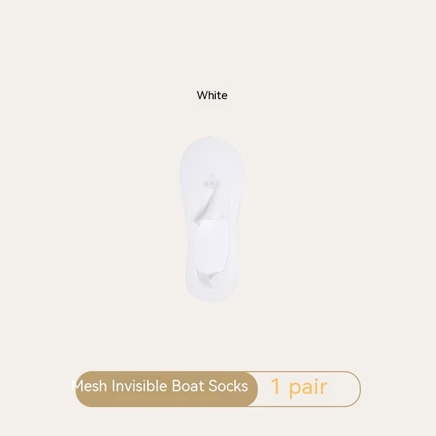 Women's Mesh Boat Socks Summer Thin Cotton Bottom Non-slip Tight Ice Silk Arbitrary Cut Women's Low Cut Invisible Socks