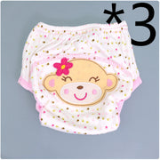 Summer Embroidered Baby Cotton Learning Pants  Diaper Pocket  Waterproof Training Pants  Leak-Proof Breathable Bread Pants