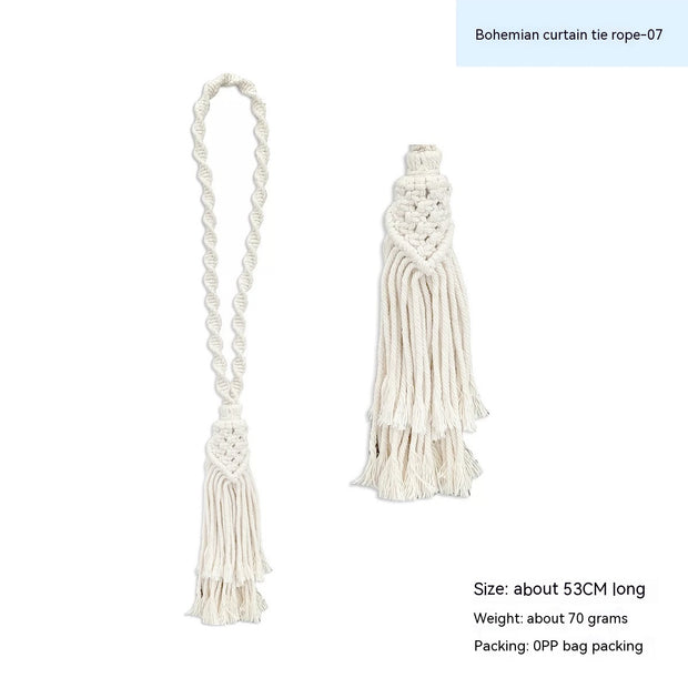 Ins Decorative Bohemian Curtain Rope Tied Bandage