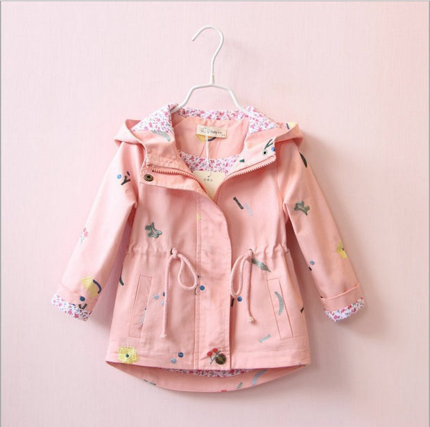 Children's Hooded Embroidered Windbreaker