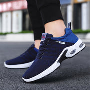 Fashion Mesh Shoes With Striped Design Men Outdoor Breathable  Lace-up Sneakers Csual Lightweight Running Sports Shoes For Men