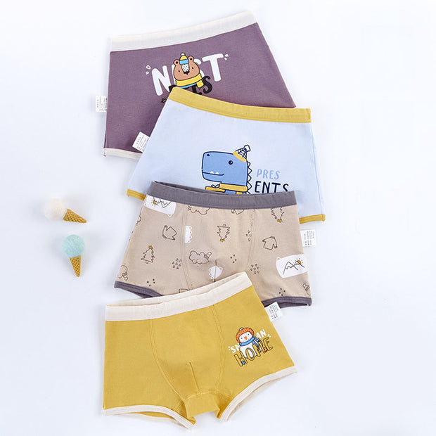 Cartoon Simple Cotton Children's Boxer Shorts