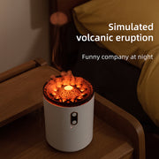 Volcanic Flame Aroma Essential Oil Diffuser USB Portable Jellyfish Air Humidifier Night Light Lamp Fragrance Humidifier