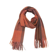 Plaid Scarf Thickened Fringe Bib Rainbow Scarf Shawl