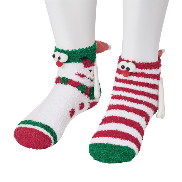 Mid Tube Christmas Couple Socks