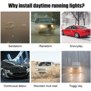 LED Daytime Running Light Strip Flexible Dynamic Car LED Hood Light APP Control.