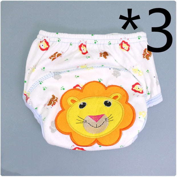 Summer Embroidered Baby Cotton Learning Pants  Diaper Pocket  Waterproof Training Pants  Leak-Proof Breathable Bread Pants