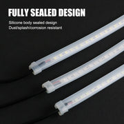 LED Daytime Running Light Strip Flexible Dynamic Car LED Hood Light APP Control.