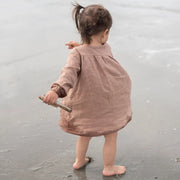 Children's Retro Style New Cotton And Linen Dress