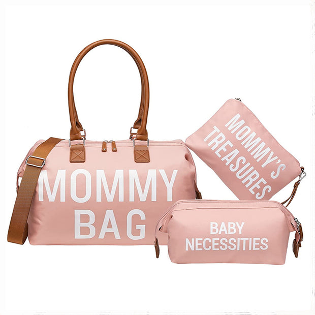 3-piece Portable Bag Set For Moms On Trips