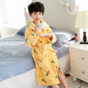 Children's Nightgown Boy's Bathrobe Flannel Thickened Coral Fleece Pajamas Home Service