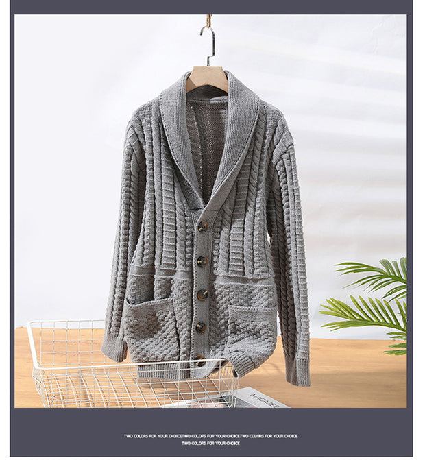 Men's Sweater Cardigan Long Sleeve Coat