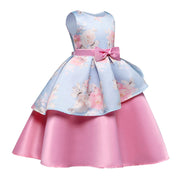 Printed Princess Dress Bow Dress