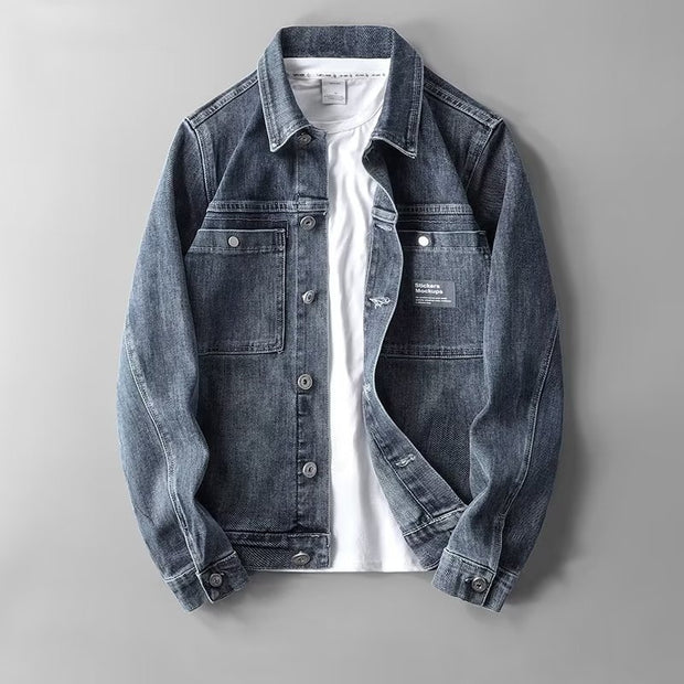 Spring And Summer New Men's Denim Coat Retro Handsome Korean Style Jacket