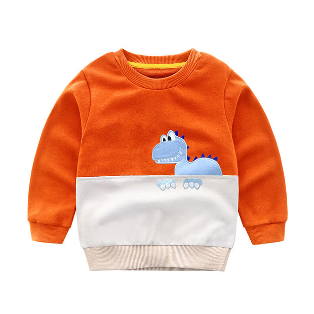 Children's Cartoon Pullover Long-sleeved Cotton Top