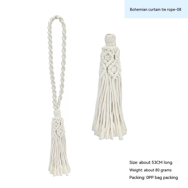 Ins Decorative Bohemian Curtain Rope Tied Bandage