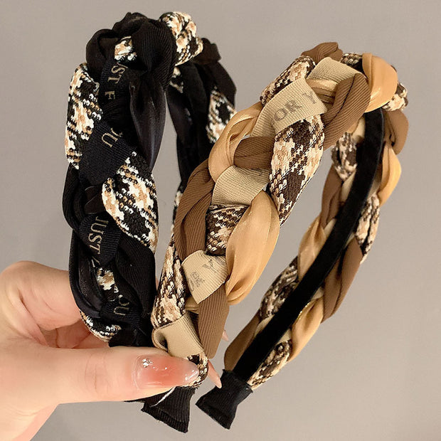 Twist Headband Female Bang Hairpin High Skull Top Black