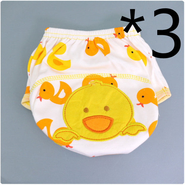 Summer Embroidered Baby Cotton Learning Pants  Diaper Pocket  Waterproof Training Pants  Leak-Proof Breathable Bread Pants