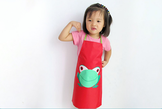 Children's Cartoon Apron Painting Painting Clothes Art Painting Eating Apron