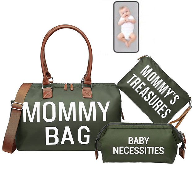 3-piece Portable Bag Set For Moms On Trips