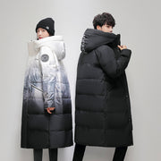 Men's Couple Down Jacket Long Thickened