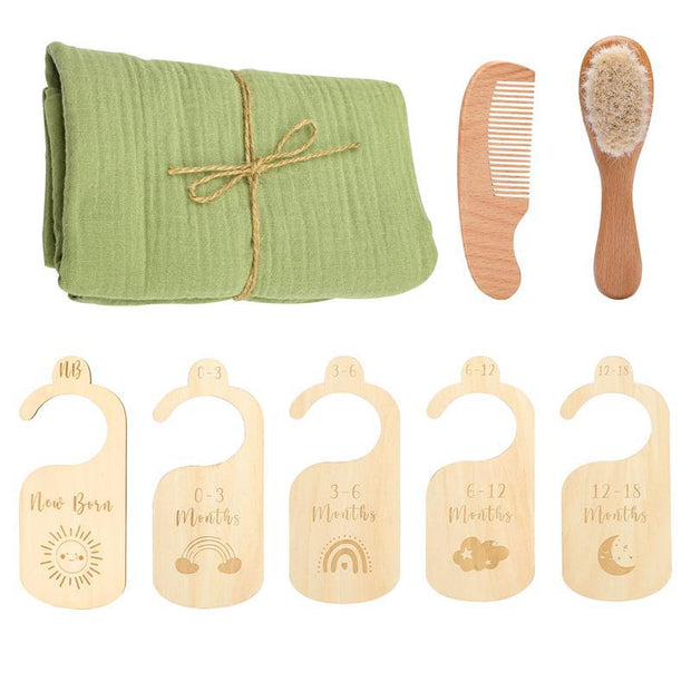 Baby Born Gift Set Wool Brush Baby Skin-friendly Bath Towel Baby One Month Old One Hundred Days Gift Box