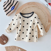 Baby Clothes High Waist Belly Protection Base Shirt Pure Cotton Suit Homewear