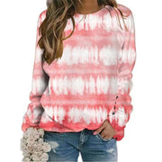 Women's Loose-fitting Casual Round-neck Long-sleeved Printed T-shirt