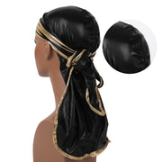 Silk Satin Sequined Long Tail Braid Pirate Hat