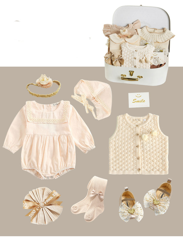 Newborn Gift Box Spring And Summer Suit for baby girl