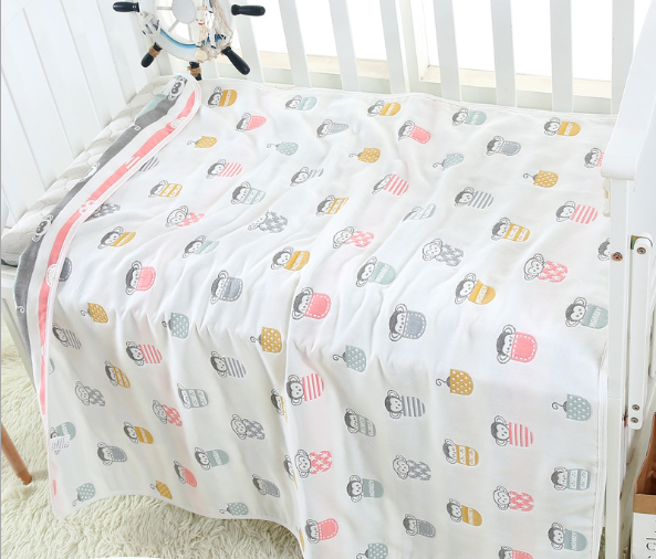 Baby bath towel cover blanket gauze children quilt quality baby children pure cotton 6 six layer gauze bath towel