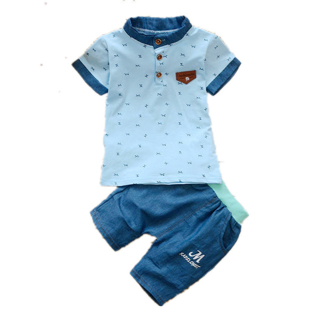 Children's short sleeve suit summer boy sports