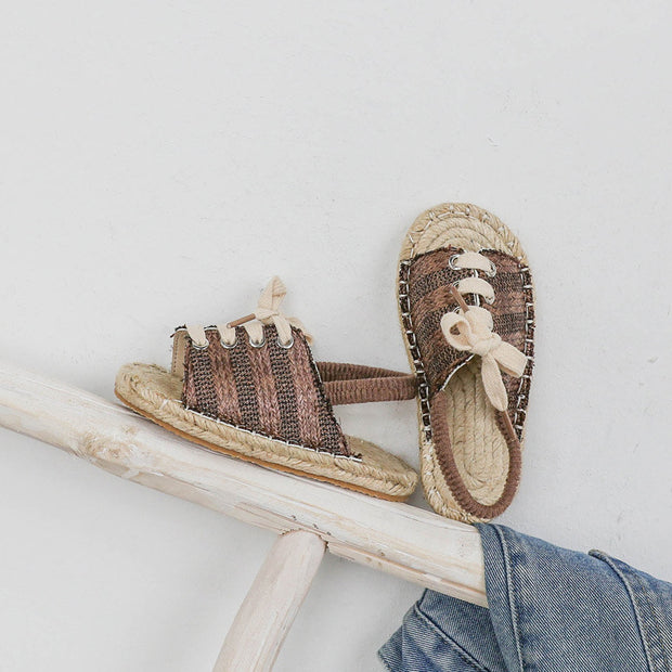 Idyllic wind knits half - towed sandals