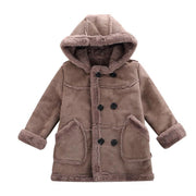 Boys' Suede Padded Trench Coat