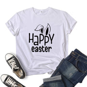 Women's Bunny Happy Easter Print Top