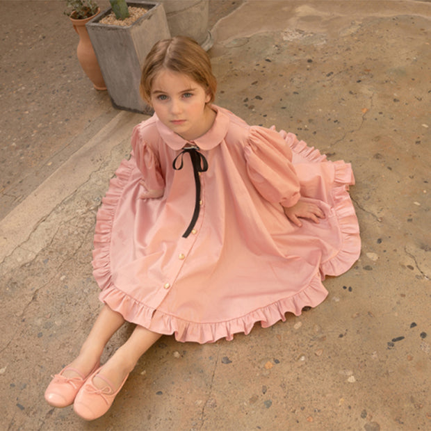 Spring Spanish Style Puff Sleeve Princess Birthday Performance Temperament Dress