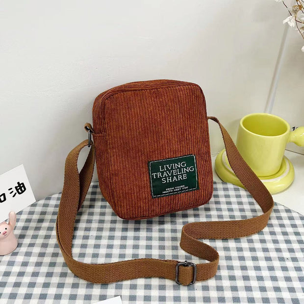 Corduroy Retro Easy Matching Women's Bag